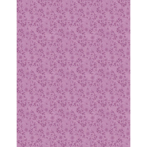 Magenta floral small print fabric