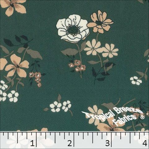 mallard, Floral Koshibo Print Polyester Dress Fabric 048532
