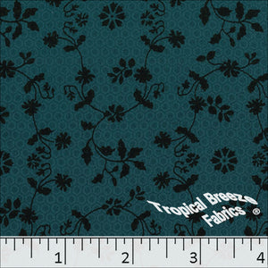 Mallard, Koshibo Floral Print Polyester Fabric 048510