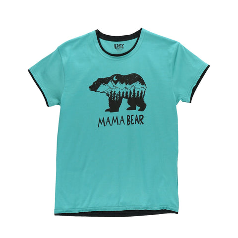 Lazy One Mountain Mama Bear women's pajama tee shirt