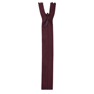 Maroon invisible zipper