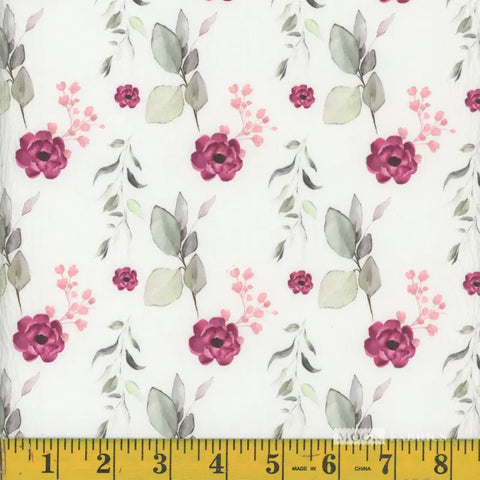 mauve, Eucalyptus Bliss Pine Skin Fabric 1382