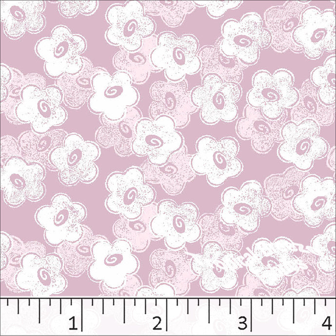 Poly Cotton Blossom Dress Fabric mauve