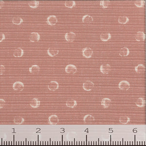 mauve, Fashion Print Rib Knit Fabric CA-197