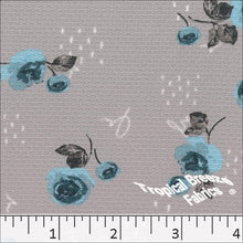 Honeybee Knit Floral Print Fabric 32845 mauve