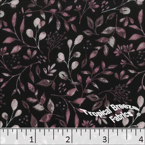 mauve, Koshibo Floral Print Polyester Fabric 048623