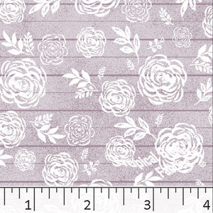 Standard Weave Blossom Print Poly Cotton Fabric 6045 mauve