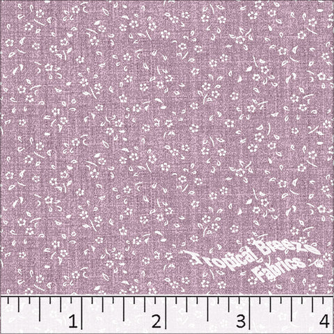 mauve, Standard Weave Tiny Floral Print Poly Cotton Fabric 6307
