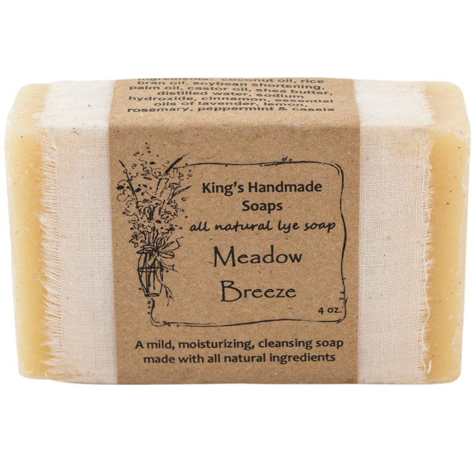 king's all natural handmade meadow breeze bar soap