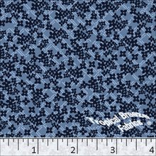 Standard Weave Small Floral Trellis Pattern Poly Cotton Fabric medium blue