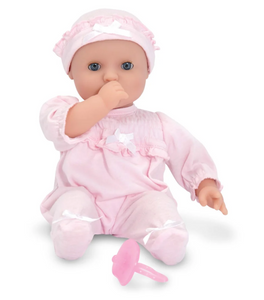 Melissa and Doug Jenna Doll wearing pink outfit