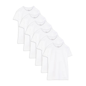 Men's White Crew Neck Short Sleeve T-shirts 6-pack 6P2828 C