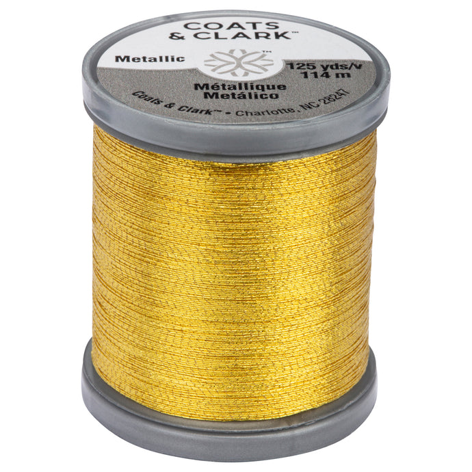 Bright gold metallic thread