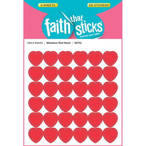 6mm Tiny Red Heart Stickers, GLOSSY RED HEARTS, Planner Stickers