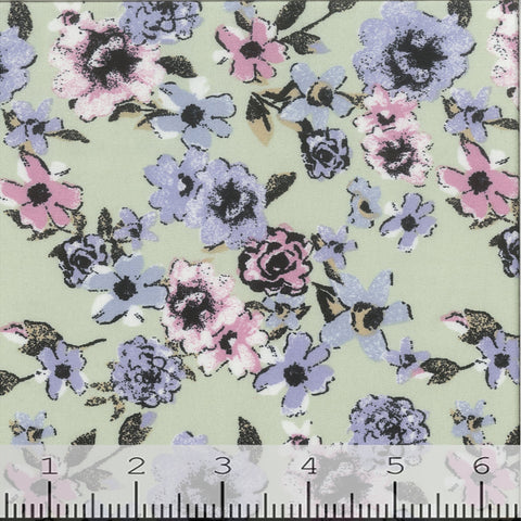DTY Floral Print Fabric FA151