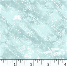 Mint, Standard Weave Butterfly Print Poly Cotton Fabric 6196