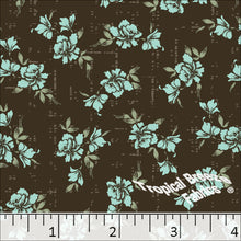 Standard Weave Floral Poly Cotton Fabric 6079 mint