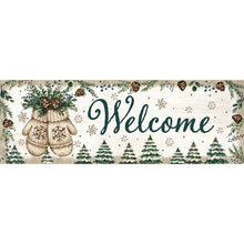 Fall and Winter Signature Signs mittens and pinecones