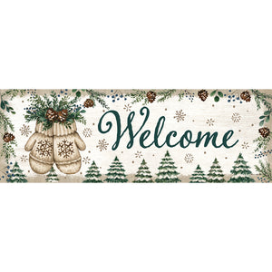 Fall and Winter Signature Signs mittens and pinecones