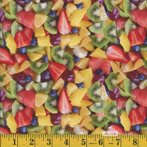 mixed fruits, Fruit and Veggies Cotton Fabric 1125