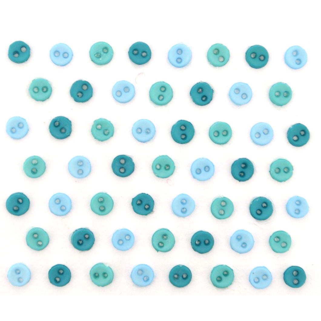 Dress It Up Buttons Micro Mini Round Ocean 9527