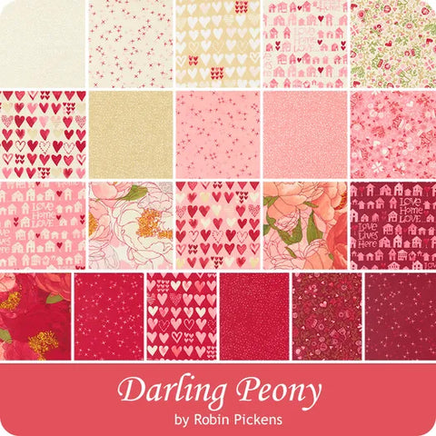 Darling Peony Collection Cotton Fabric Mini Charm Pack 48790MC