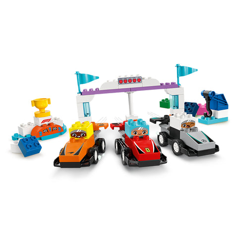 LEGO Duplo Town F1 Team Race Cars & Drivers Building Toy 10445