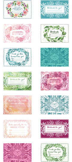 Moody Bloom Fabric label 