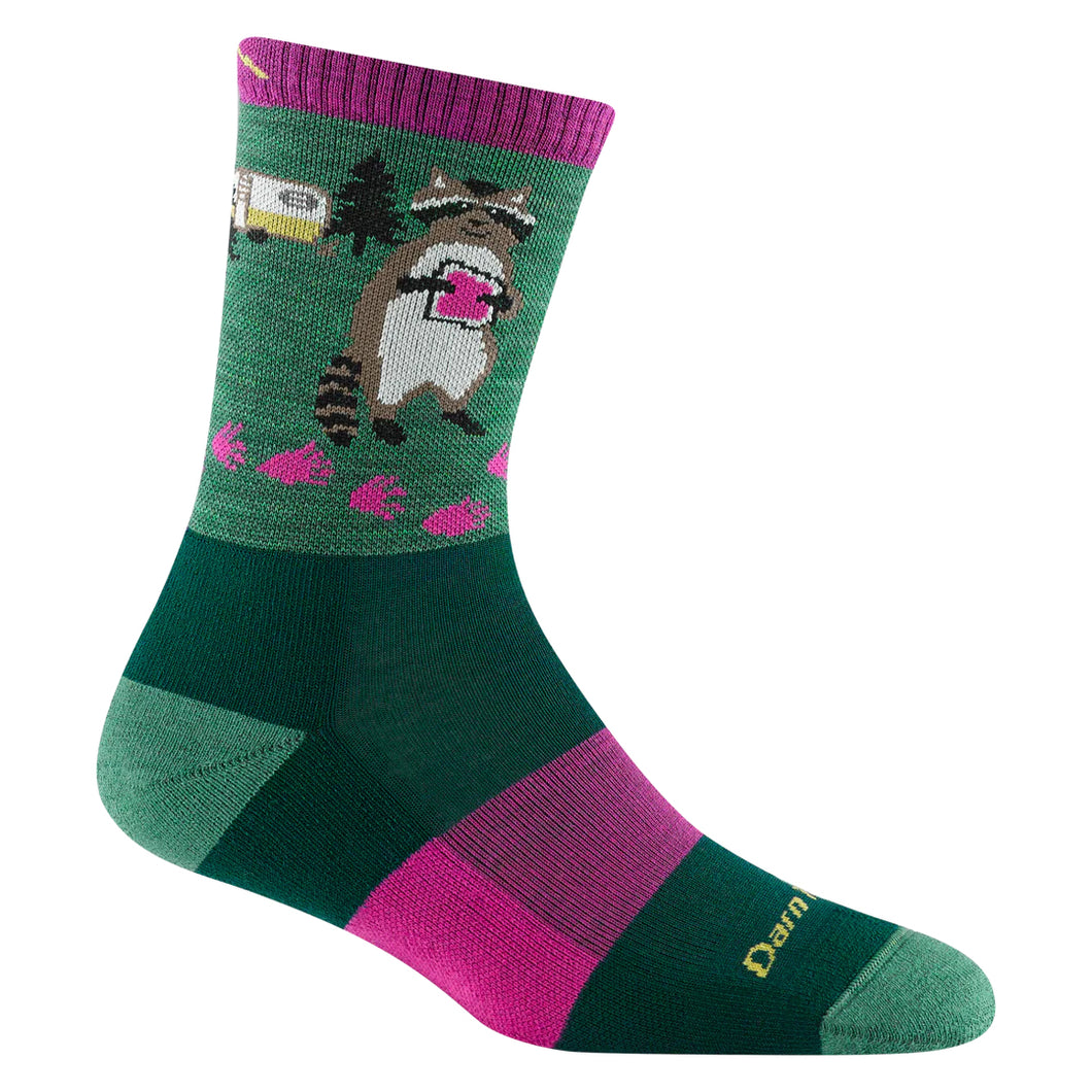 Darn Tough women's Critter Club micro crew lightweight hiking sock in Moss