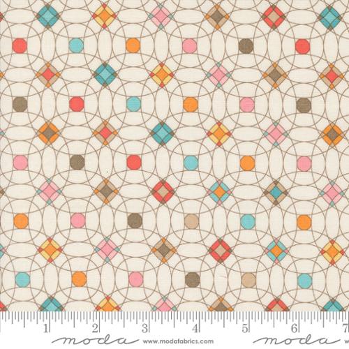 Multi, Sunday Brunch Collection Scrambler Geometrics Cotton Fabric 30753