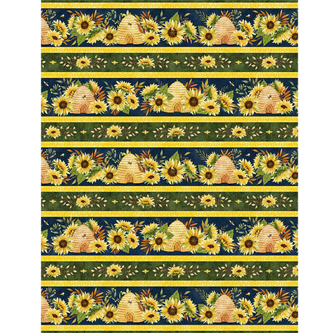 Autumn Sun Collection Cotton Stripe Fabric 