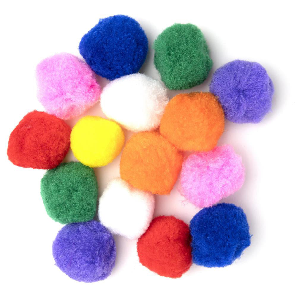 Cousin DIY Assorted Multi Color Pom-Poms Variety Pack 100-Count
