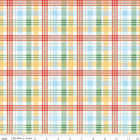 multicolor, Winnie the Pooh Collection Plaid Cotton Fabric C17004