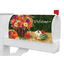 Fall and Winter Mailbox Makeovers mums basket