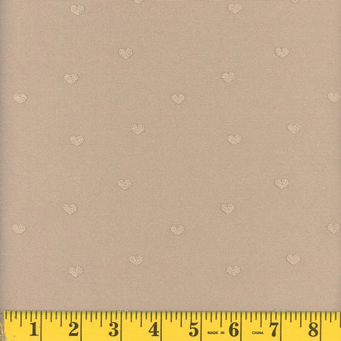 mushroom, Jacquard Knit Heart Fabric 1437