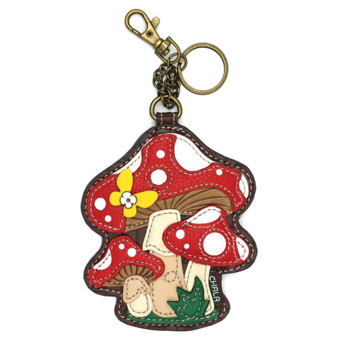 mushroom, Key Fob Coin Purse 806