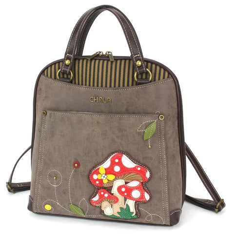 mushroom, Convertible Backpack Purse 870
