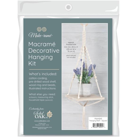 Solid Oak Macrame Decorative Hanging Kit MWH043 – Good's Store Online