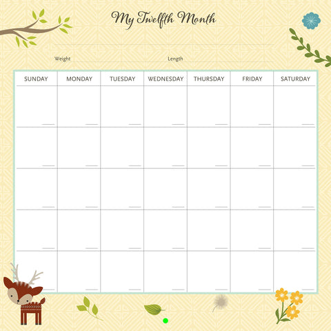 12th month calendar