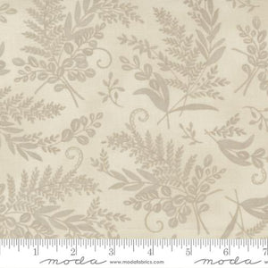 Happiness Blooms Collection Monotone Ferns Cotton Fabric natural
