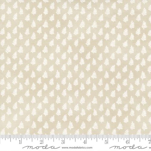 Happiness Blooms Collection Ferns in a Row Cotton Fabric natural