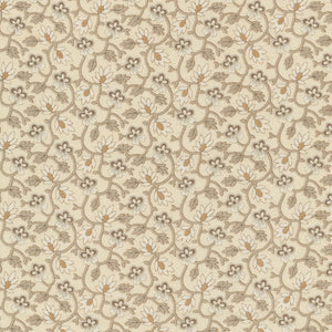 Chateau De Chantilly Collection Small Floral Vine Cotton Fabric 13945 natural