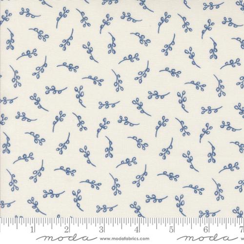 natural, Larking Collection Leafy Cotton Fabric 24636