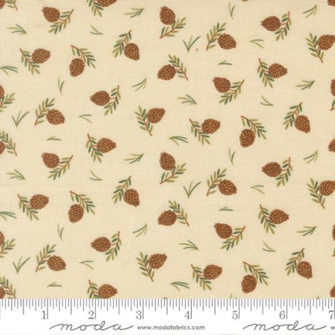 natural, Northwoods Collection Tossed Cotton Fabric 56195