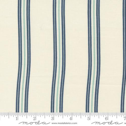 Natural, Sea Glass Summer Collection Seaside Stripes Cotton Fabric 43184