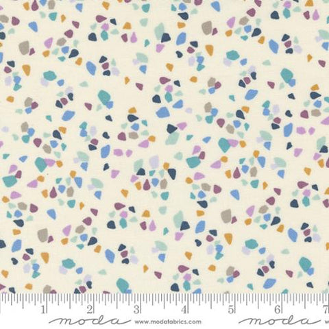 Natural, Sea Glass Summer Collection Shimmering Sea Glass Cotton Fabric 43185
