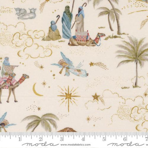 natural, Silent Night Collection Landscape Scenic Cotton Fabric 40050