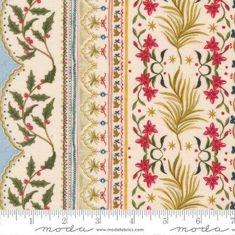natural, Silent Night Collection Palms of Wonder Stripes Cotton Fabric 40053