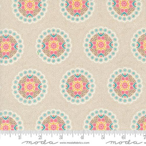 Natural, Sunday Brunch Collection Crepe Geometrics Cotton Fabric 30752