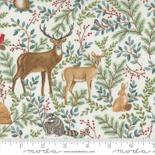 Woodland Winter Collection Animals Cotton Fabric 56090 natural